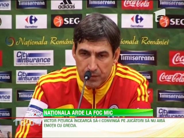 Piţurcă le-a transmis jucătorilor să joace fără frică &icirc;n meciul cu Grecia