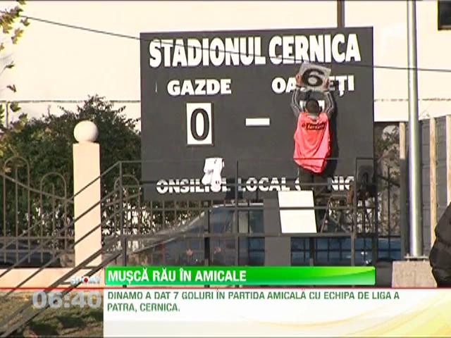 Dinamo a &icirc;nscris şapte goluri &icirc;n meciul cu o echipă de liga a patra