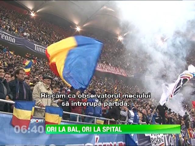 62 de suporteri rom&acirc;ni, reţinuţi de jandarmi