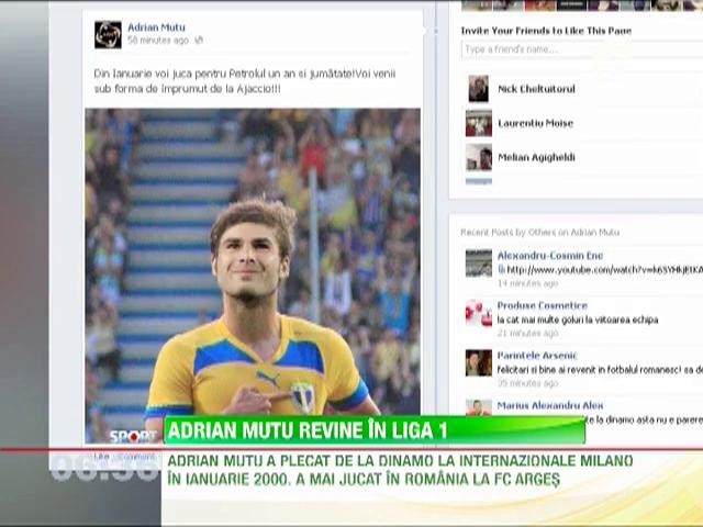 Adrian Mutu revine &icirc;n Liga 1! Va evolua la Petrolul, sub formă de &icirc;mpurmut