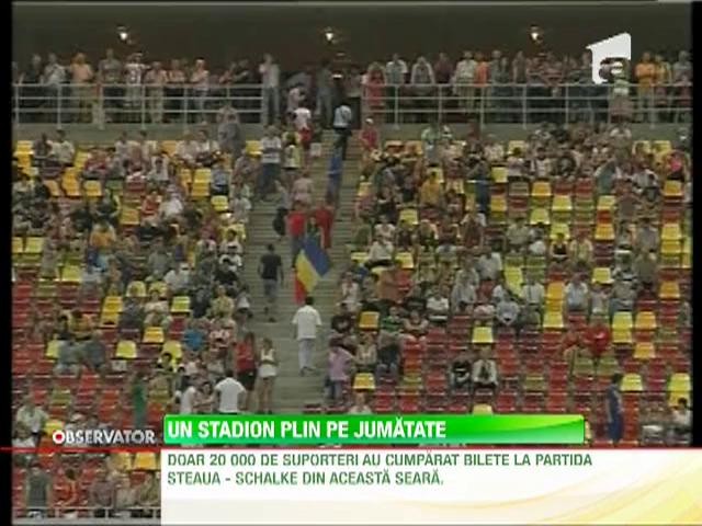 Steaua va avea un stadion plin pe jumătate la meciul cu Schalke 04