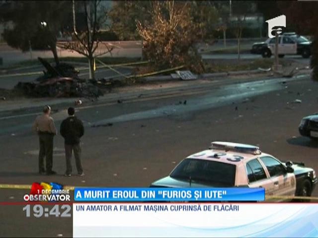 Imagini de la accidentul şocant &icirc;n urma căruia a murit actorul Paul Walker!