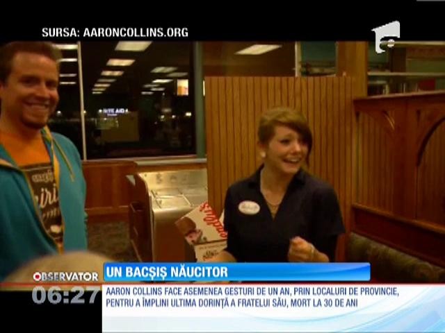 O chelneriţă din SUA a primit un bacşiş de 500 de dolari!