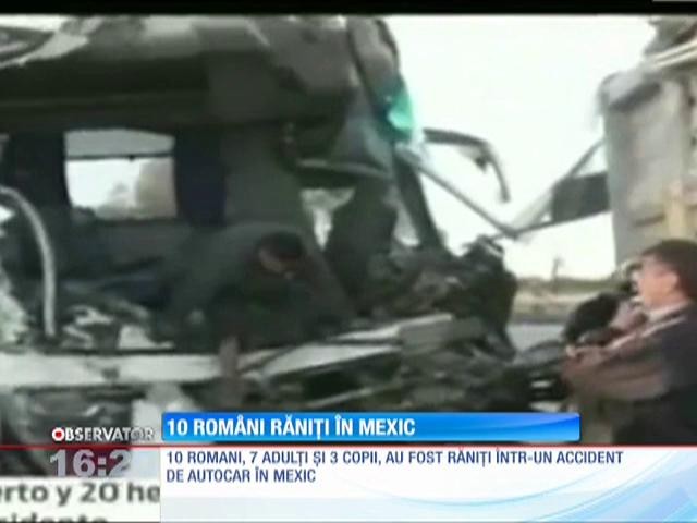 Mexic: Zece rom&acirc;ni au fost grav răniti &icirc;ntr-un accident de autocar!