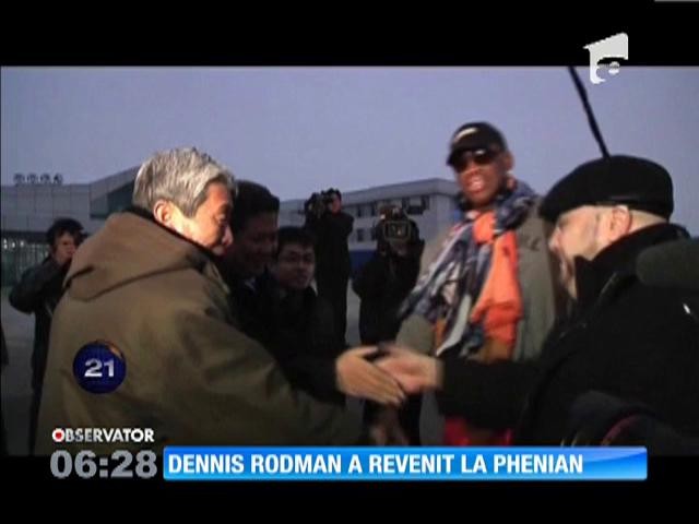 Dennis Rodman, pentru a treia oară &icirc;n Coreea de Nord