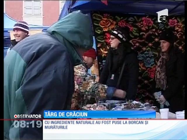 T&acirc;rgul din Braşov, plin cu produse tradiţionale
