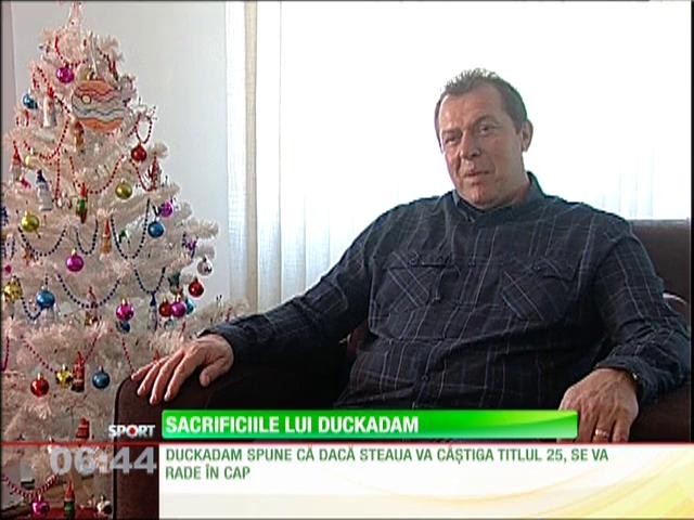 Duckadam spune că dacă Steaua va câştiga titlul 25 se va rade pe cap