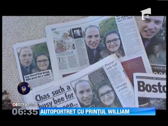 Selfie, la nivel regal! Prințul William s-a pozat, pe stradă, cu o elevă de 12 ani