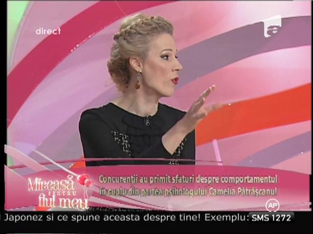 Ce sfaturi are Camelia Pătrășcanu pentru cuplul Traian - Corina?