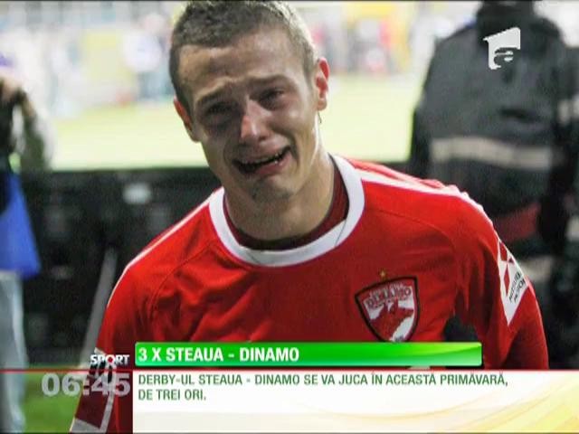 Steaua - Dinamo se va juca de trei ori în primăvară