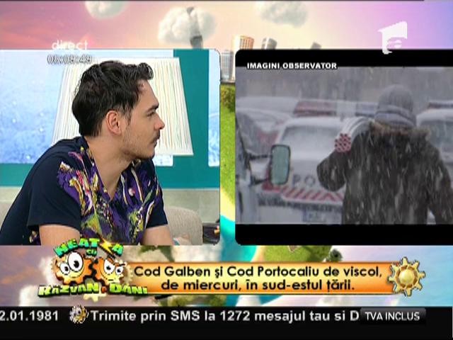 Cod Galben și Cod Portocaliu de viscol, de miercuri, &icirc;n sud-estul țării!