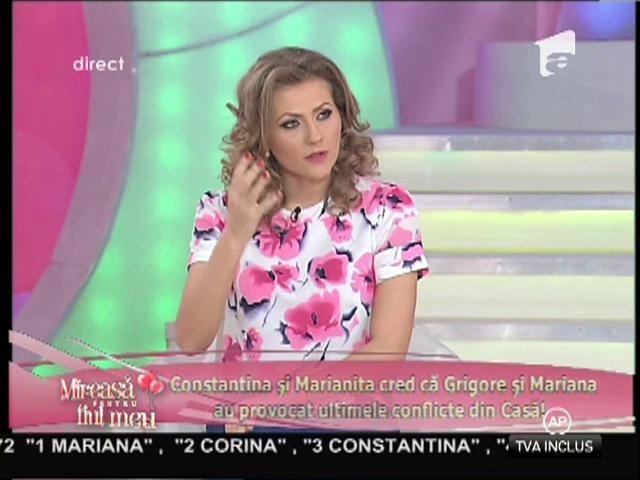 Constantina: Nu m-am apropiat de Marianita pentru a mă indepărta de Mariana!