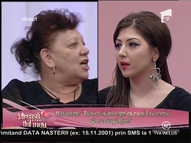 Marianita: "Bunica îşi doreşte ca eu şi Laurenţiu să ne despărţim!"