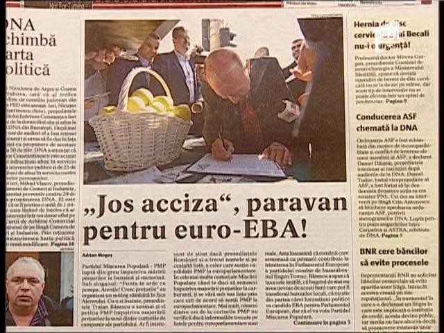 "Jos acciza", paravan pentru euro-EBA!