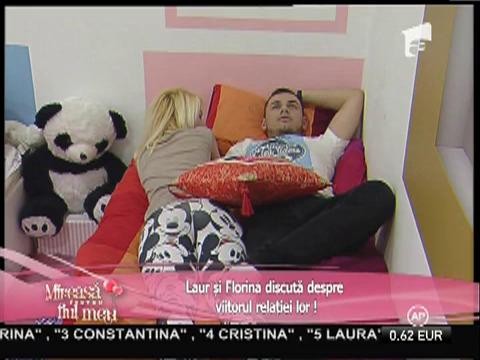 Laur şi Florina discută despre viitorul relaţiei lor