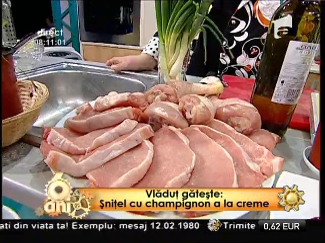 Şniţel cu champignon a la creme