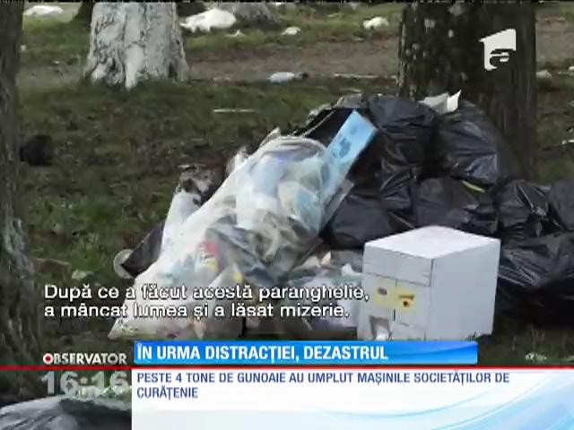 Dupa distracția de 1 Mai, munți de gunoaie