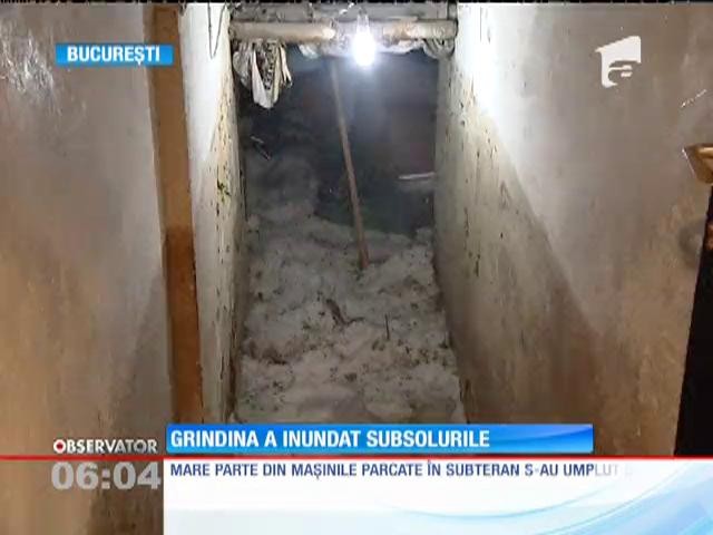 Mai multe parcări subterane şi beciuri au fost inundate, &icirc;n Capitală
