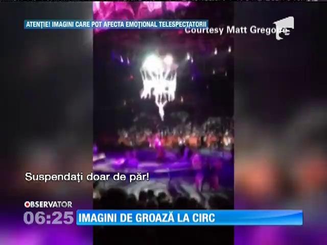 Cel puţin zece acrobaţi au fost răniţi la un spectacol de circ din SUA
