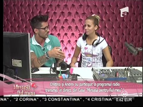 Cristina este deranjată de modul în care se comportă Andrei!