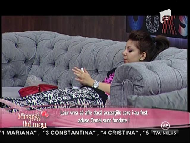 Laur se &icirc;ndoieşte de sinceritatea Oanei!