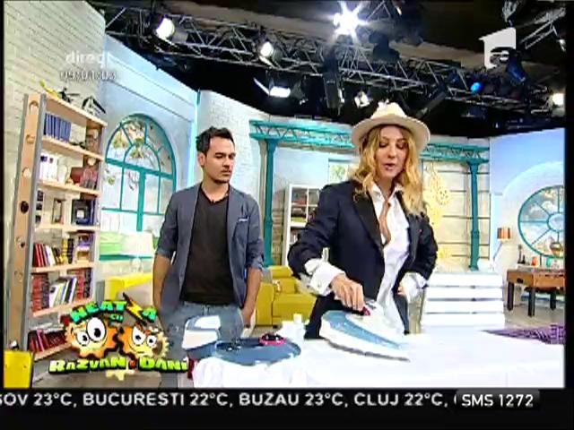 Flavia dansează şi calcă rufe simultan, la Neatza