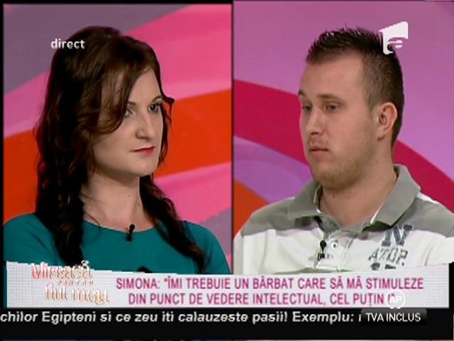 Simona: ”Intelectual, Nicolae este sub nivelul meu”