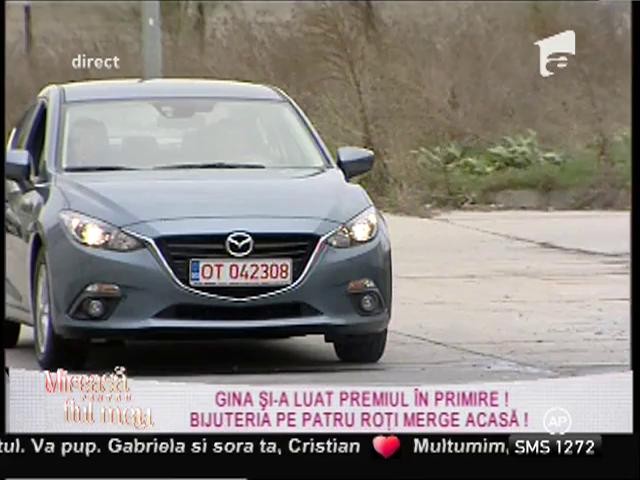 Gina și-a ridicat mașina câștigată în competiție!