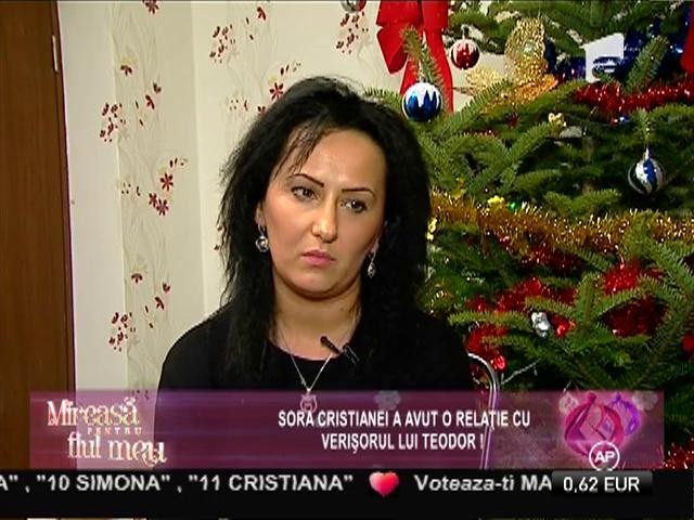 Sora Cristianei a avut o relație cu verișorul lui Teodor!