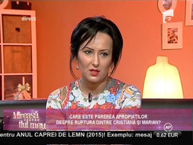 Sora Cristianei: ”Am simțit că Marian nu are niciun sentiment pentru sora mea”