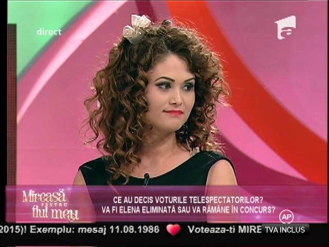 Elena, eliminată din competiția ”Mireasă pentru fiul meu”!