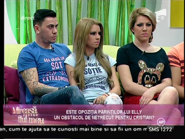 Cristian simte că Elly este marea lui iubire, chiar dacă parinții ei nu-l acceptă