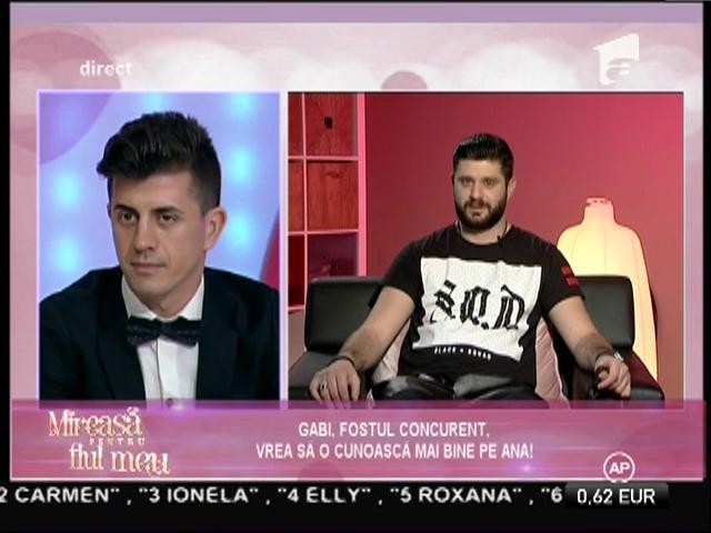 Gabi, fostul concurent, vrea să o cunoască mai bine pe Ana