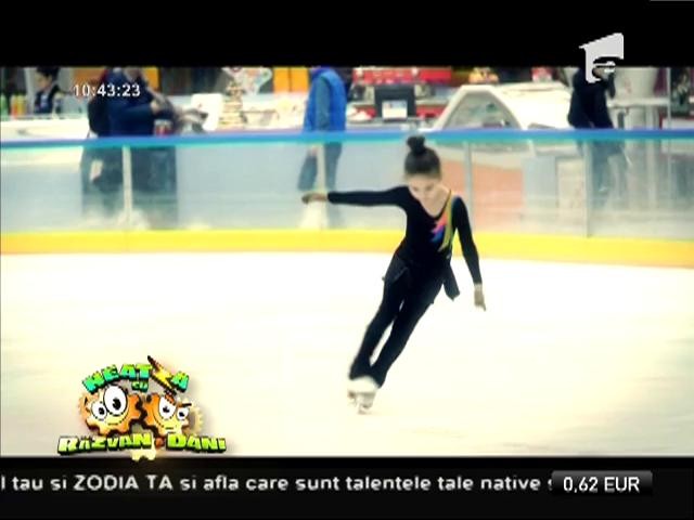 Prima lecţie de patinaj a  Flaviei Mihășan