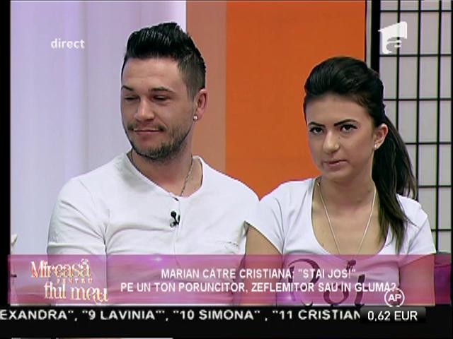 Cristiana s-a simțit profund rănită de cuvintele lui Marian!