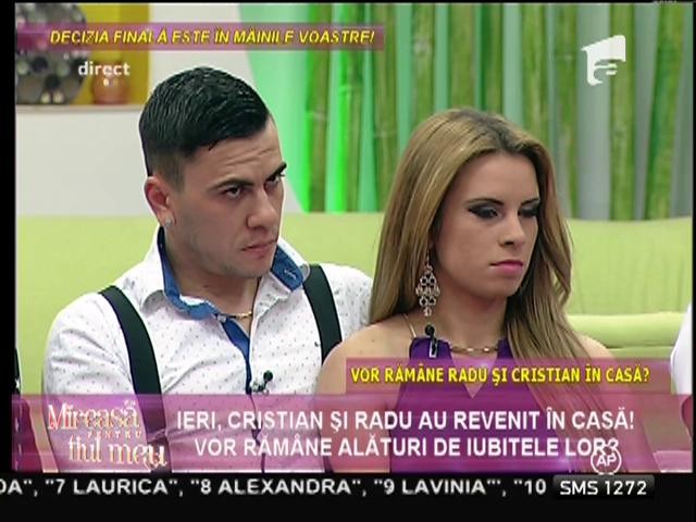 DECIZIE NEAŞTEPTATĂ: Cristian şi Radu, din nou în casă alături de concurenţi!