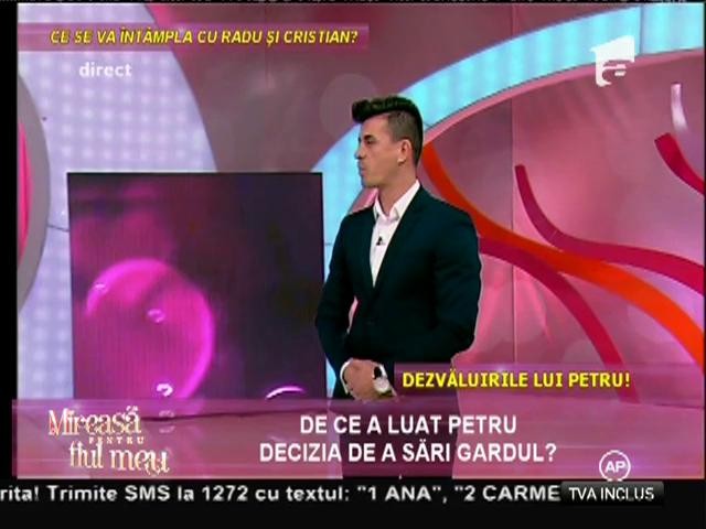 Petru: "&Icirc;mi doream foarte mult să c&acirc;ştig competiţia!"