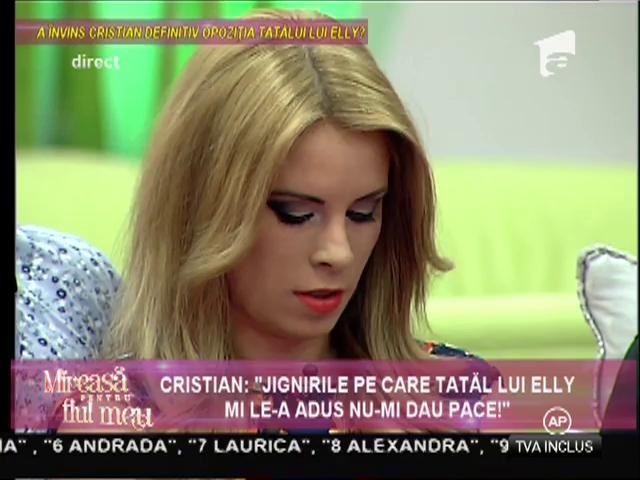 Tatăl lui Elly nu se mai opune relației dintre fiica lui și Cristian!