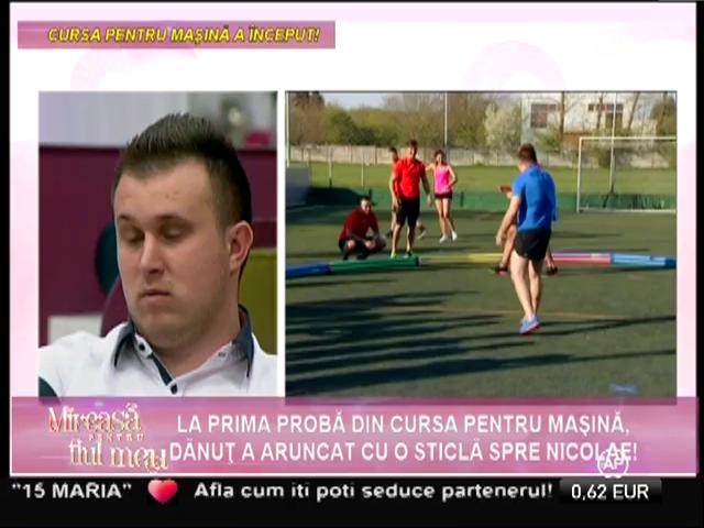 Dănuț a aruncat cu o sticlă spre Nicolae!