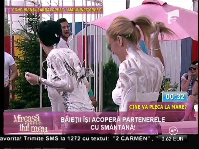 Bătaie cu sm&acirc;nt&acirc;nă la &rdquo;Mireasă pentru fiul meu&rdquo;!