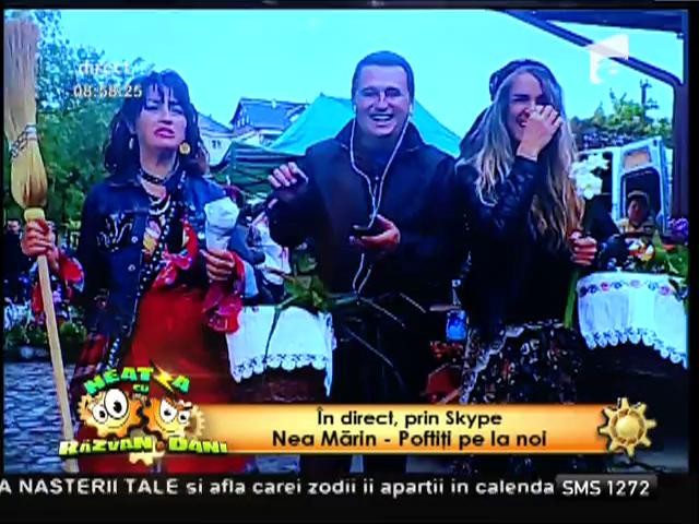 Nea Mărin, &icirc;n direct, prin Skype: "Va fi show total la "Poftiţi pe la noi"! Nu rataţi debutul noul sezon!"
