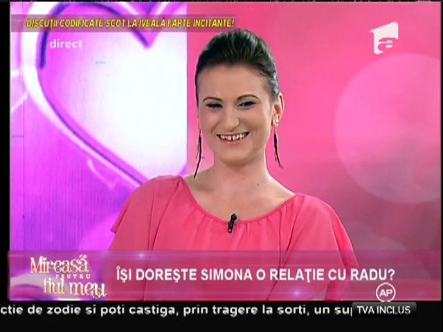 Simona, mesaj codificat despre intențiile pe care le are cu Radu
