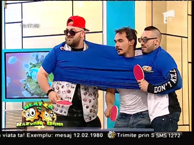 Alex Velea și Boier Bibescu au jucat tenis de masă la dublu, &icirc;n același tricou!
