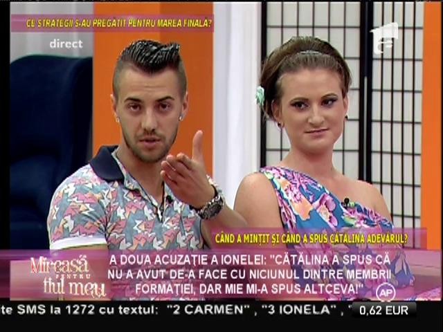 Ionela: "Cătălina a spus că a avut o relație cu băiatul ce c&acirc;ntă la orgă!"