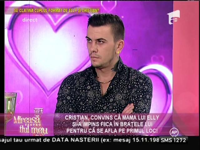 Cristian, afirmaţii dure: Doamna Andreea a &icirc;mpins-o pe Elly pentru că eram pe primul loc