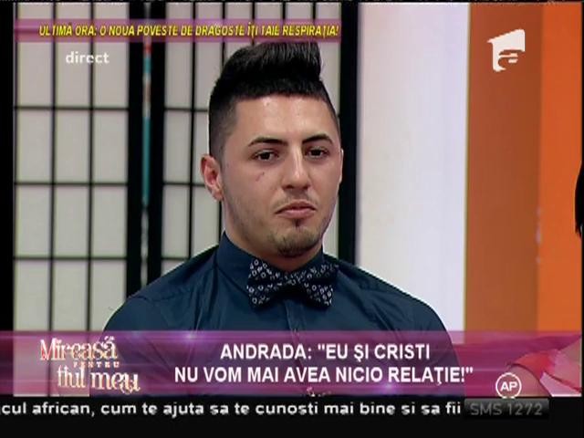 Andrada şi Cristi s-au despărţit!? Concurenta, extrem de supărată după ce i s-a reproşat că e indiferent