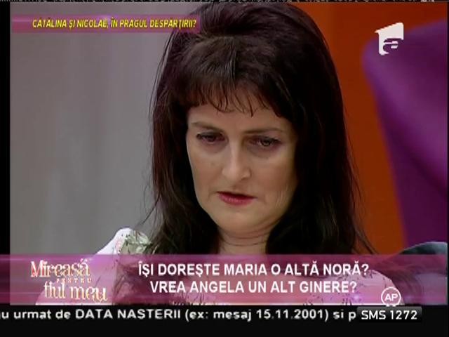 Angela: &rdquo;Pe Nicolae &icirc;l văd ca un ginere foarte rece față de mine&rdquo;