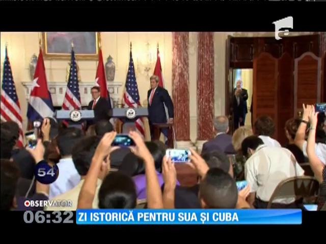 SUA și Cuba &icirc;și redeschid oficial ambasadele