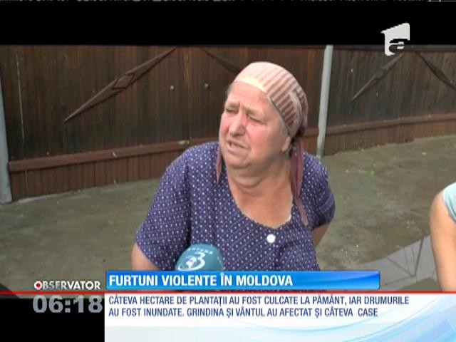 Furtunile au făcut prăpăd &icirc;n judeţele din nordul Moldovei