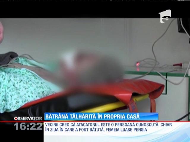 Bătr&acirc;nă t&acirc;lhărită &icirc;n propria casă